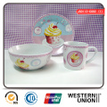 3PCS Children Tableware in Ceramic